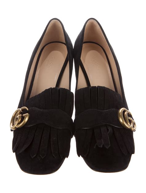 gucci womens shoes marmont|gucci marmont black suede shoes.